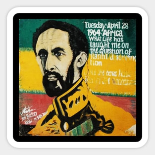 Haile Selassie Painted Sign Sticker